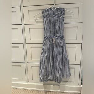Crewcuts Blue and White Striped Sleeveless Cotton Dress
